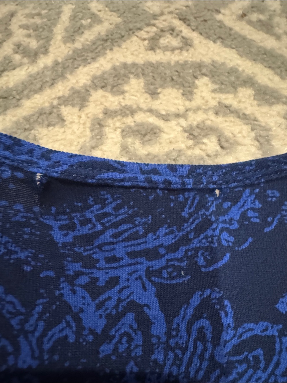 Lauren Ralph Lauren Navy and Royal Blue Floral Long-Sleeve Tee - Picture 4 of 4